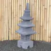Product image 2 of the product “Japanese style Garden Lantern, made from Andesit Stone. Multipart. 90 cm Height, Roof is 30 cm width. ”